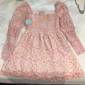 Hill House The Grace Nap Dress Pink Multi Pansy NWT